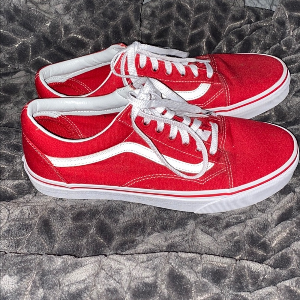 Red vans old skool